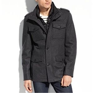 Guess Men's Wool Jacket - Charcoal - L